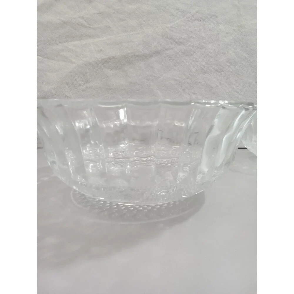 VTG Depression ClearGlass Fluer De Lis Trellis Diamond Pattern KIG Malaysia Dish